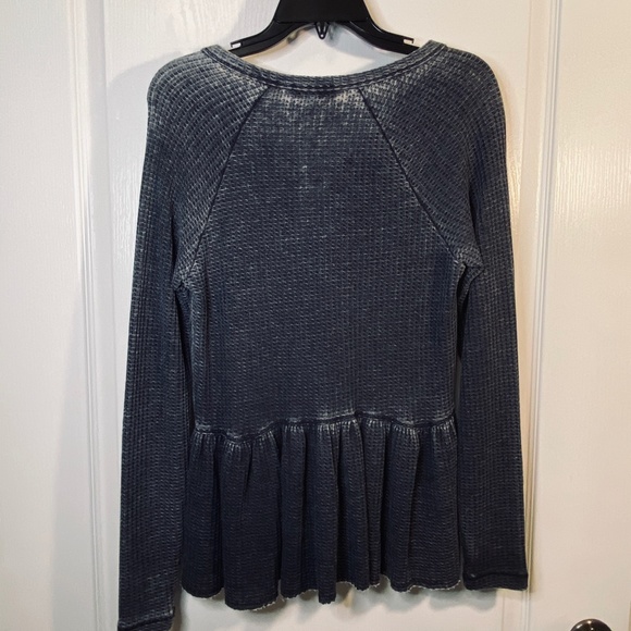 William Rast, Waffle Knit Long Sleeve, Gray, Small - Picture 4 of 10